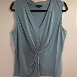 Alfani Light Blue Twist Front Blouse